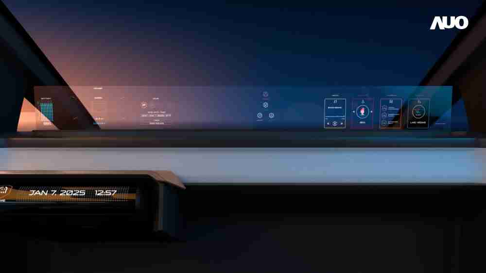 红龙扑克无界透明显示接口(Horizon Image Glass)透过车运算方案整合仪表板、、中控台及副驾显示器，，，，一体式全景呈现，，提供乘用者清晰的前方视野、、行车必要信息与娱乐功能